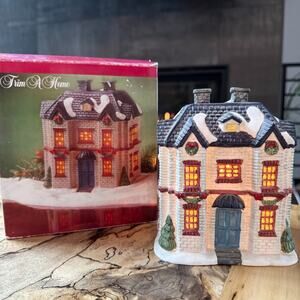 1995 Vintage Trim A Home, Two-Story Victorian Style Christmas Village Lit House